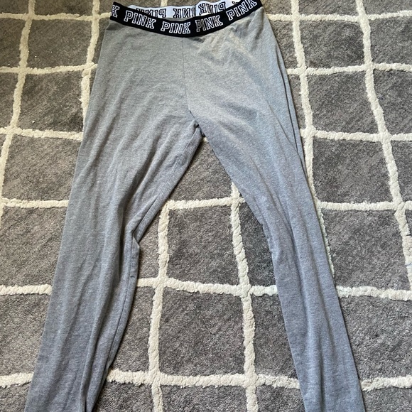 Pants - Pink gray leggings
